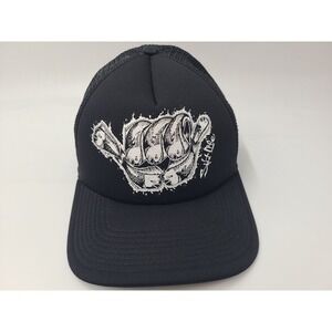 Salt Life Shaka Fish Mesh Trucker Snapback Hat Cap Polyester HI Men Women Black